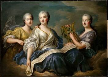 Mesdames Victoire, Sophie et Louise (François-Hubert Drouais) - Muzeo.com