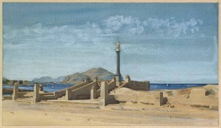 monument avec Vierge à l'Enfant élevé en bord de la mer (Constant Moyaux) - Muzeo.com