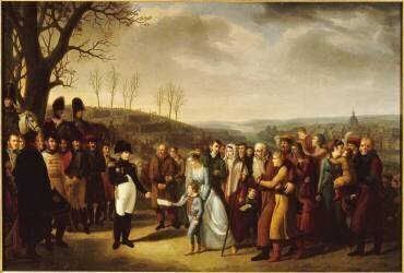 Napoléon Ier accueillant les familles polonaises qui viennent se mettre sous sa protection (Marie Nicolas Ponce-Camus) - Muzeo.com