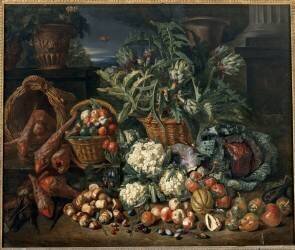 Nature-morte : légumes et fruits (Pieter Snyers) - Muzeo.com