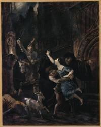 Notre Dame de Paris. L'enlèvement de la Esmeralda (livre II, ch.IV) (Louis Boulanger) - Muzeo.com