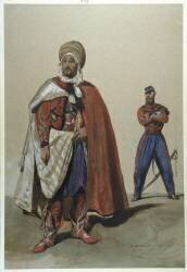 Officier français et officier indigène de spahis (Charles-Edouard...) - Muzeo.com