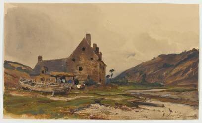 Paysage : rivière de Saint-Brieuc (Eugène Isabey) - Muzeo.com