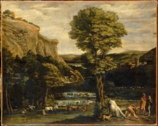 Paysage avec Hercule combattant Acheloüs changé en taureau (Le Dominiquin) - Muzeo.com