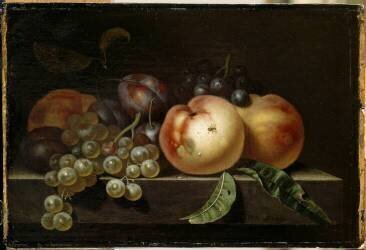 Pêche, prunes et raisins (Paul Liegeois) - Muzeo.com