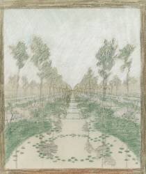 Peupliers et arbres en fleurs (Charles-Marie Dulac) - Muzeo.com