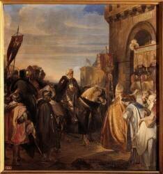 Philippe de Villiers de l'Isle-Adam, entrant à Viterbe pour y tenir un chapitre général de l'Ordre (Auguste-Hyacinthe Debay) - Muzeo.com