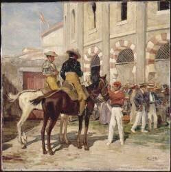 Picador à l'entrée des Arènes (Henri-Achille Zo) - Muzeo.com