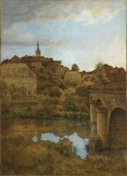 Pont sur la Saône, Châtillon (Jean Ferdinand Monchablon) - Muzeo.com