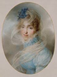 Portrait de la reine Hortense, faisant partie du carnet de romances personnel de la reine Hortense (Jean-Baptiste Isabey) - Muzeo.com