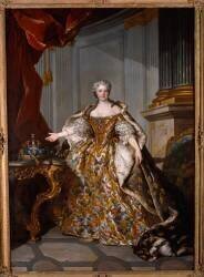 Portrait de la reine Marie Leszczynska (1703-1768) (Louis Tocque) - Muzeo.com