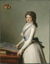 Portrait de Marie de Broutin, baronne de Chalvet-Sonville (François André Vincent) - Muzeo.com