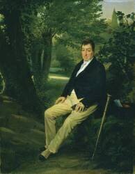 Portrait du général de Lafayette dans le parc du château de La Grange-Bléneau (Courpalay) (Louise Adéone Joubert) - Muzeo.com