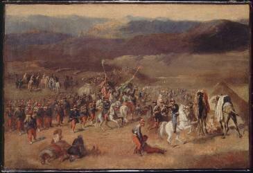 Prise de la smala d'Abd-el-Kader par le duc d'Aumale, 1843 (Horace Vernet) - Muzeo.com