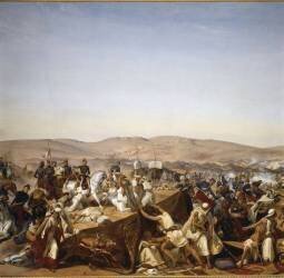 Prise de la Smala d'Abd-el-Kader par le duc d'Aumale à Taguin, le 16 mai 1843 (Horace Vernet) - Muzeo.com