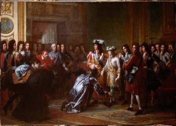 Proclamation du duc d'Anjou, roi d'Espagne sous le nom de Philippe V, le 16 novembre 1700 (François Gérard) - Muzeo.com