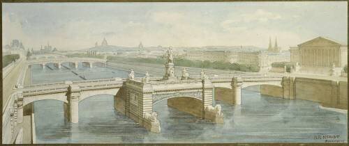 Projet pour un monument à Gambetta sur le pont de la Concorde, 1884 (Henri-Paul Nenot) - Muzeo.com