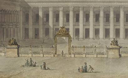 Proposition pour le Grand Projet de reconstruction du château de Versailles, côté des cours d’entrée (Jean François Heurtier) - Muzeo.com