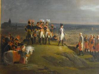 Reddition d'Ulm, 20 octobre 1805, Napoléon Ier recevant la capitulation du général Mack (détail) (René Théodore Berthon) - Muzeo.com