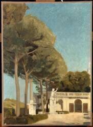Rome, terrasse de la villa Médicis (Ernest Hébert) - Muzeo.com