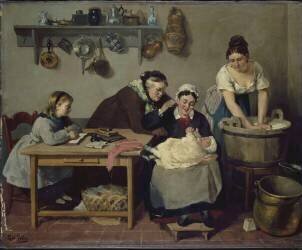 Scène familiale (Georges Petit-Wéry) - Muzeo.com