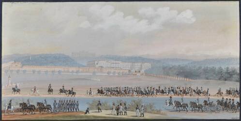 Serre lettre : Revue passée par napoléon à Schönbrunn (Balthazar Wigand) - Muzeo.com