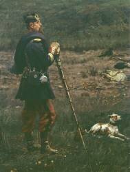 Tambour-major de la Garde impériale et son chien (Edouard Detaille) - Muzeo.com