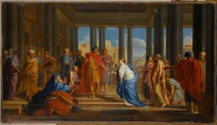 Trajan donnant des audiences publiques. Réduction de la peinture de Versailles (Noël-Nicolas Coypel) - Muzeo.com