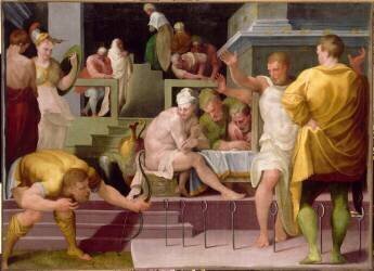Ulysse à Ithaque, le jeu de l'arc (Francesco Primaticcio...) - Muzeo.com