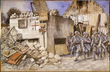 Vailly (Aisne) 28 avril 1917 (François Flameng) - Muzeo.com