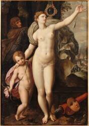 Vénus et l'Amour (Jacob de Backer) - Muzeo.com