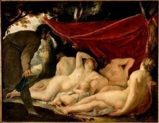 Vénus et les Grâces surprises par un mortel (Jacques Blanchard) - Muzeo.com