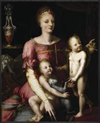 Vierge à l'Enfant avec saint Jean-Baptiste (Luca Penni) - Muzeo.com