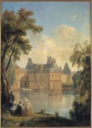 Vue de la cour de la Fontaine.. (Jean Charles Joseph Remond) - Muzeo.com