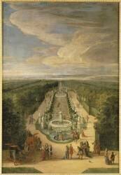 Vue du bosquet de la Galerie des Antiques dans les jardins de Versailles (Jean-Baptiste Martin l'Ancien) - Muzeo.com
