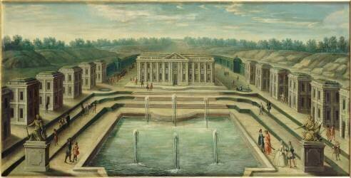 Vue du château de Marly du côté des jardins (anonyme) - Muzeo.com