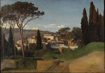 Vue d'une villa romaine (Jean Achille Benouville) - Muzeo.com