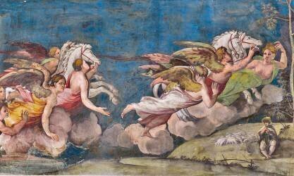 Apollo - Helios driving the chariot of the Sun (Baldassarre Peruzzi) - Muzeo.com