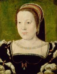 Catherine de Médicis, reine de France (1519-1589), représentée au moment de son arrivée en France (Corneille de Lyon) - Muzeo.com