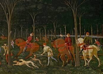 Chasse en forêt (détail) (Paolo Uccello) - Muzeo.com