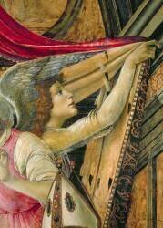 Détail des anges du retable de San Barnaba (Sandro Botticelli) - Muzeo.com