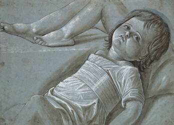 Etude pour une Figure allongée de l'Enfant Jésus (Giovanni Bellini) - Muzeo.com
