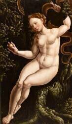 Eve et le serpent (anonyme) - Muzeo.com