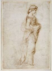 Figure de femme marchant vers la droite (Raphaël) - Muzeo.com