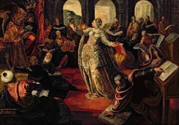 La dispute entre Catherine d'Alexandria et les Philosophes (Le Tintoret) - Muzeo.com