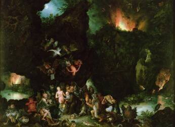 La Tentation de Saint Antoine - L'enfer (Jan Brueghel l'Ancien) - Muzeo.com