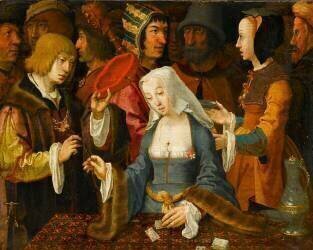 La Tireuse de cartes (Lucas van Leyden) - Muzeo.com