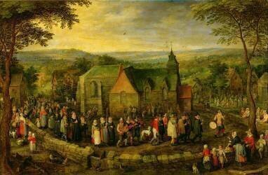 La vie à la campagne avec une scène de mariage (Jan Brueghel l'Ancien) - Muzeo.com