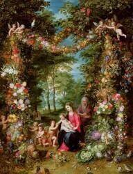 La Vierge et l'Enfant avec l'enfant Saint Jean Baptiste (Jan Brueghel l'Ancien) - Muzeo.com
