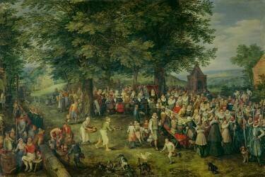 Le banquet de mariage (Jan Brueghel l'Ancien) - Muzeo.com